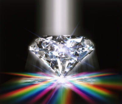 Precious Diamond With Rainbow --- Image by © William Whitehurst/CORBIS