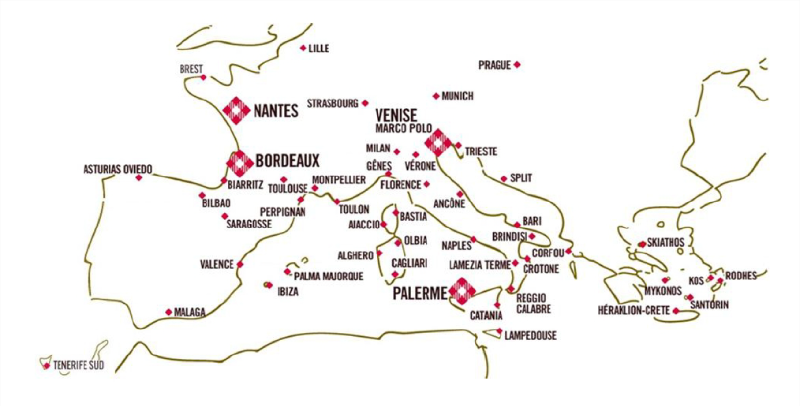 les destinations des vols volotea