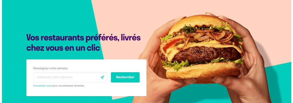 commander un repas depuis l'interface en ligne delivroo